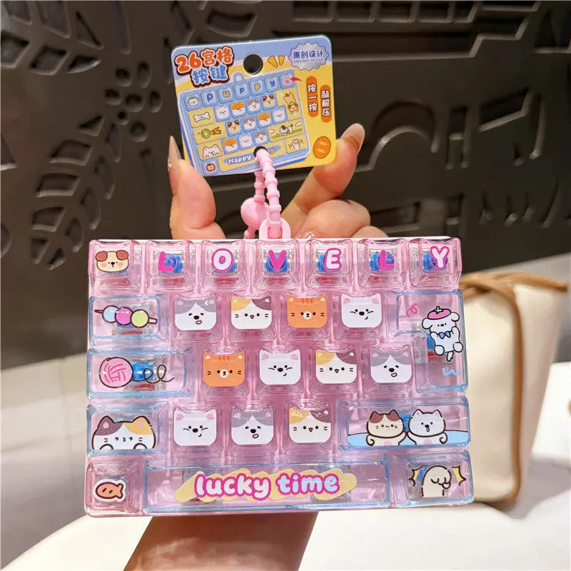 Mini Keyboard Fidget Keychain