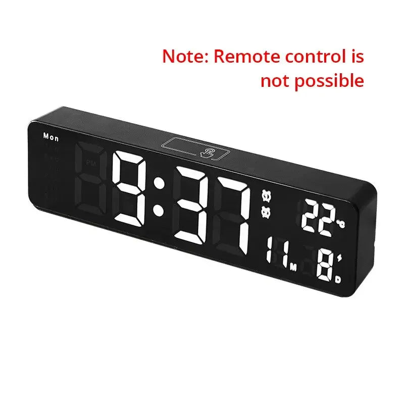Large LED Digital Wall Clock Wall Mounted Remote Control