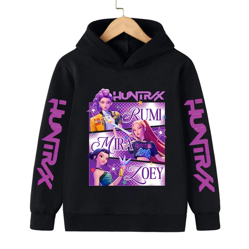 Kpop Demon Hunters Children's Sweatshirt Cute Tiger Harajuku Hoody beunik