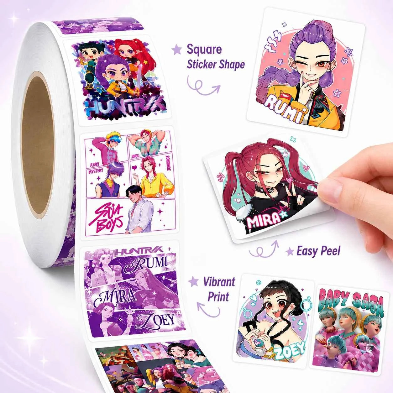 KPOP Demon Hunters Stickers Waterproof (500pcs)