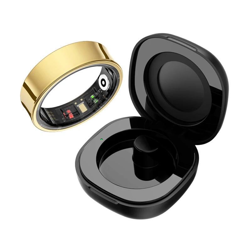 Smart Ring Waterproof with Charging Case (Heart Rate Blood Oxygen, Skin, Temperature, Monitor) beunik