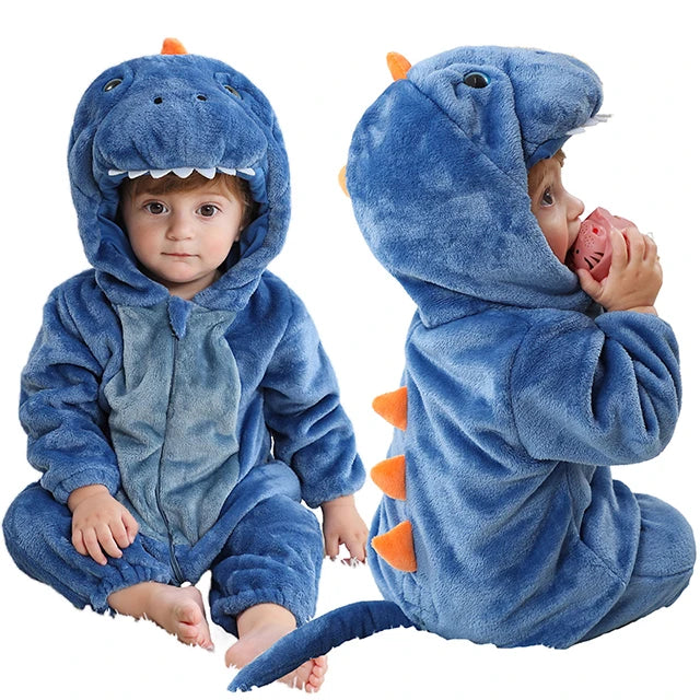 Warm & Cuddly Baby Romper – Plush Hooded Winter Jumpsuit for Toddlers & Infants | Unisex Animal Costume Onesie beunik