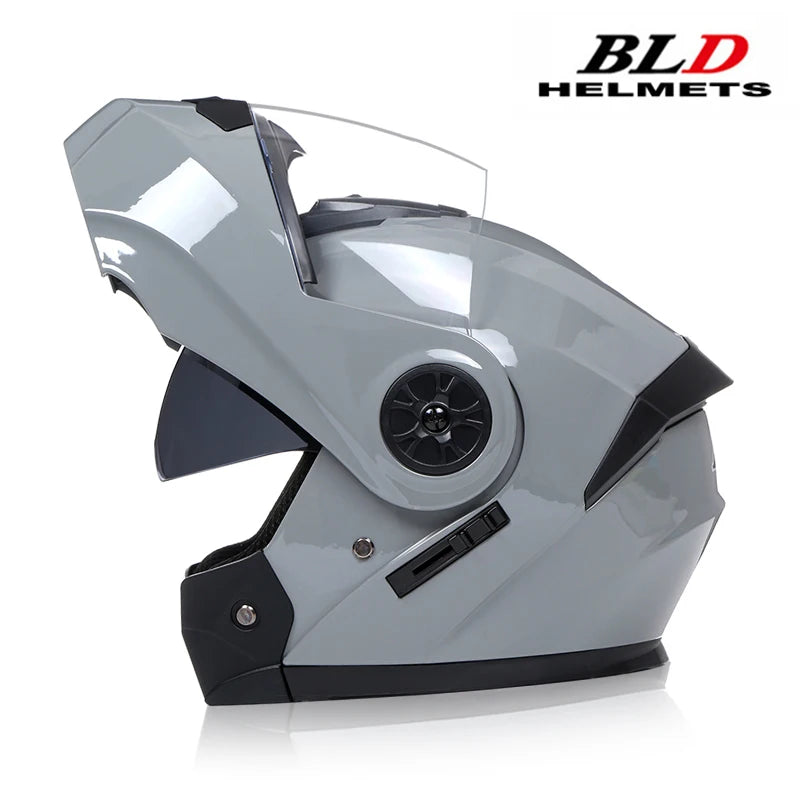 BLD Motorcycle Full Face Helmet Dual Lens Helmets Motocross Racing beunik