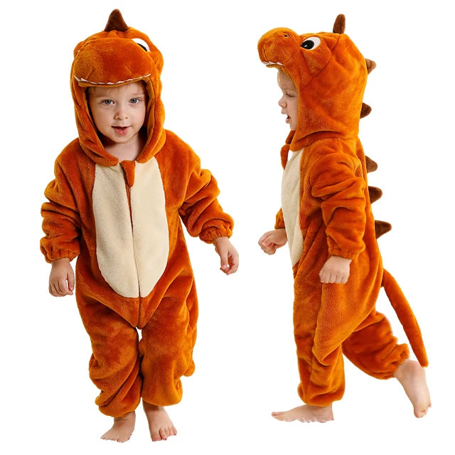 Ultra-Soft Winter Baby Romper – Hooded Flannel Animal Jumpsuit Costume for Toddlers & Infants (Boys & Girls) beunik
