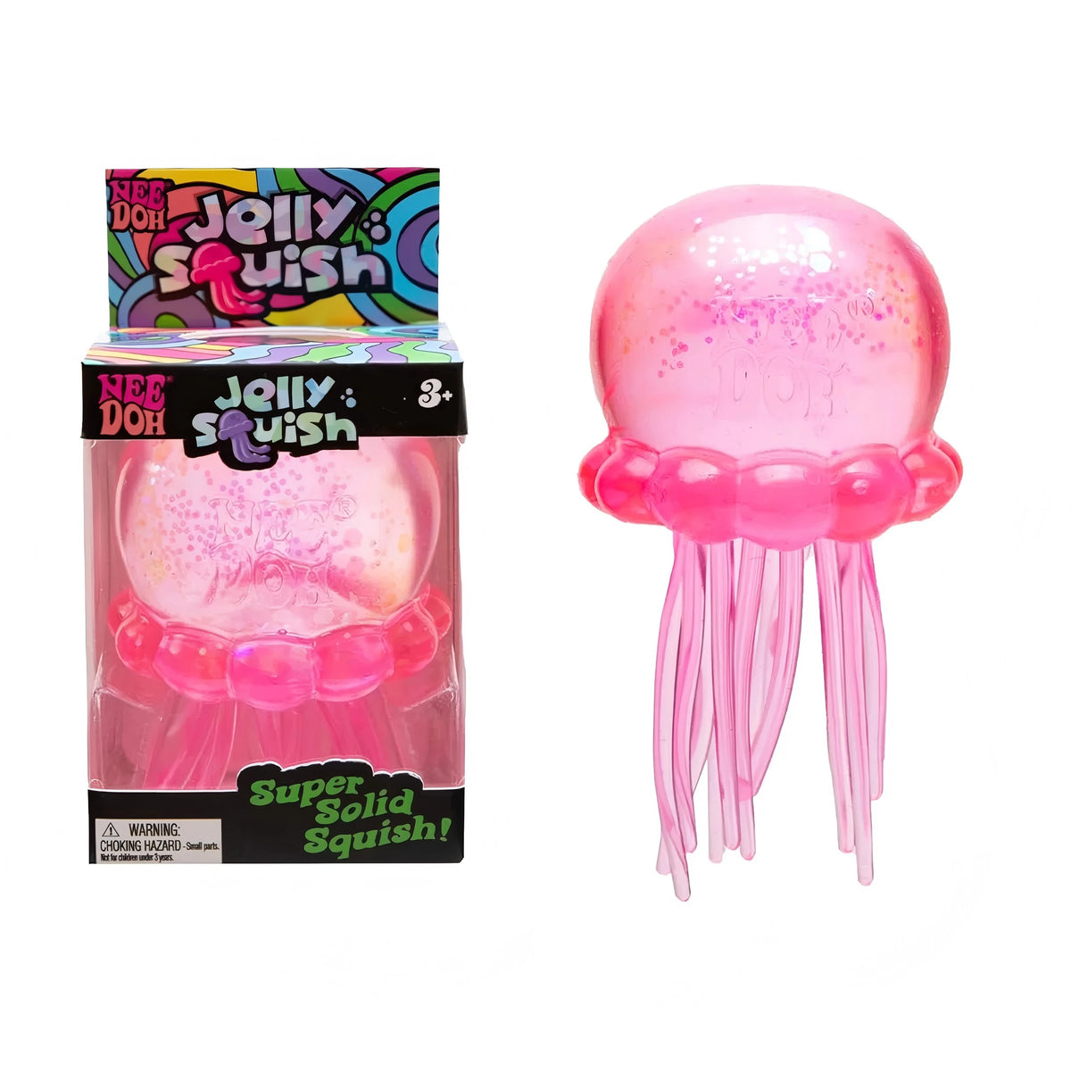 Nee Doh Jellyfish & Cube Squish Stress Toy beunik
