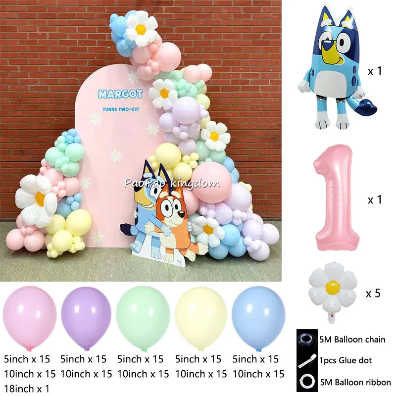 Bluey Bingo Foil Balloons Arch Garland Kit