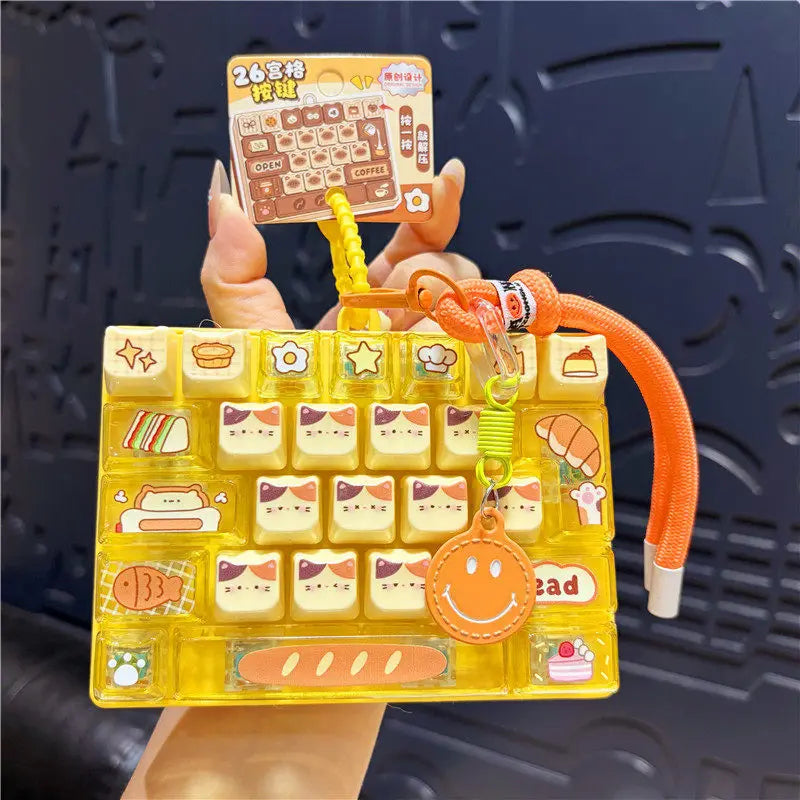 Mini Keyboard Fidget Keychain