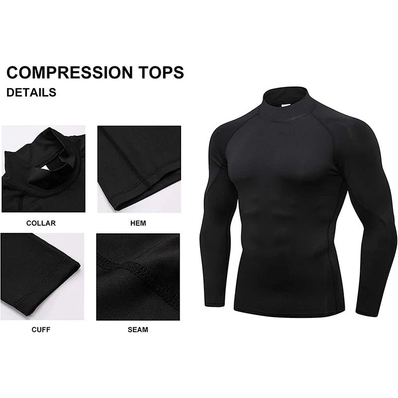 Compression T Shirt Men Long Sleeve Bodybuilding Sport Gym Clothing beunik