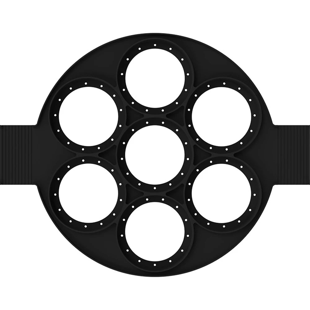 7 Holes Nonstick Baking Mold Silicone Pancake Maker Ring Fried Egg Molds for Cooking beunik