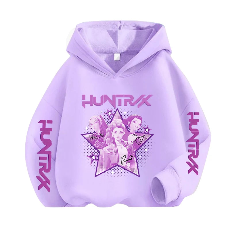 Kpop Demon Hunters Children's Sweatshirt Cute Tiger Harajuku Hoody beunik