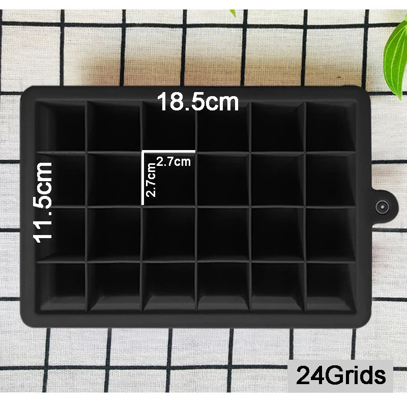 Grid Big Ice Tray Mold Box Large Food Grade Silicone beunik