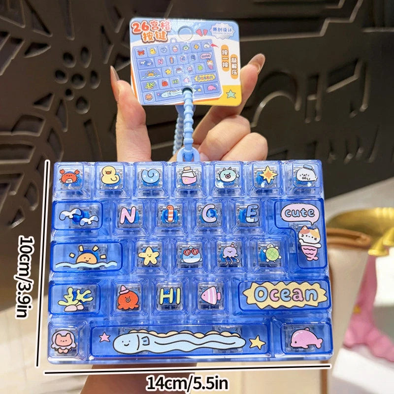 Mini Keyboard Fidget Keychain