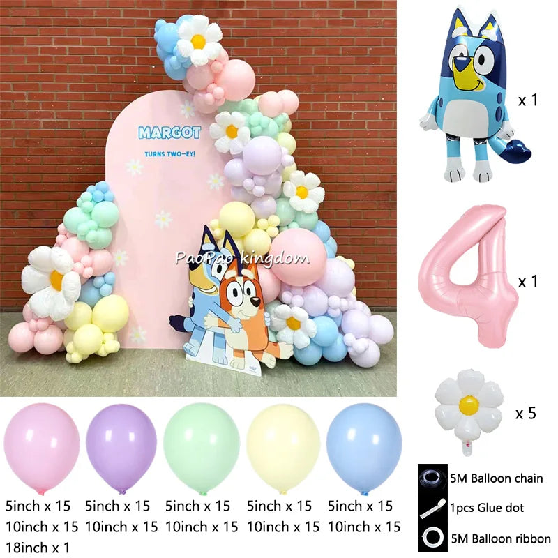 Bluey Bingo Foil Balloons Arch Garland Kit