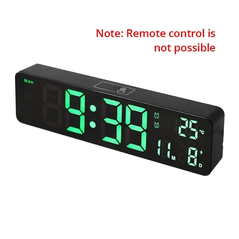 Large LED Digital Wall Clock Wall Mounted Remote Control