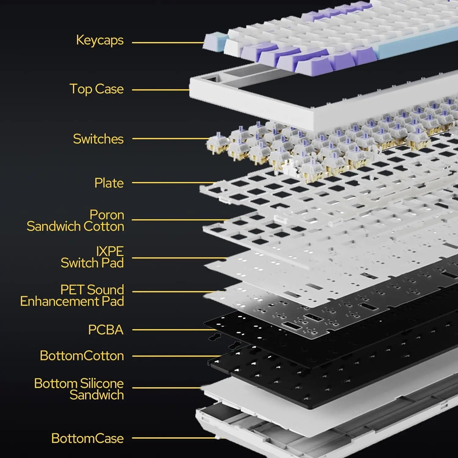 Ajazz AK820 Pro Gaming Mechanical Keyboard beunik