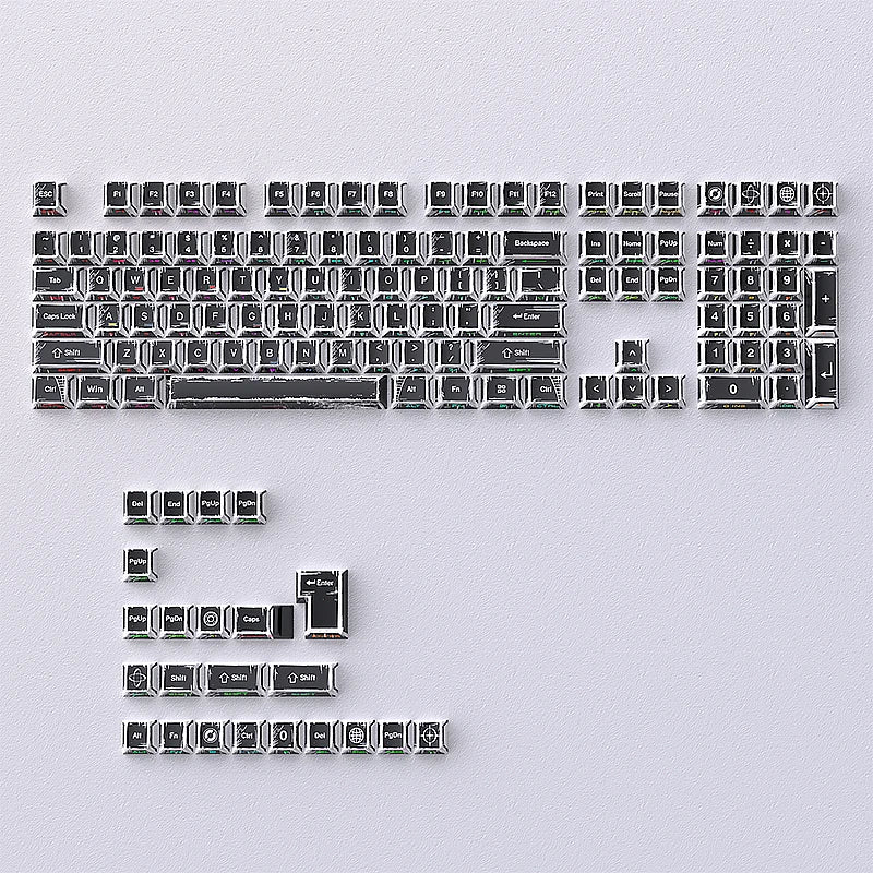 Manga Anime PBT Keycap Set – 136 Keys, Cherry Profile for Mechanical Gaming Keyboards