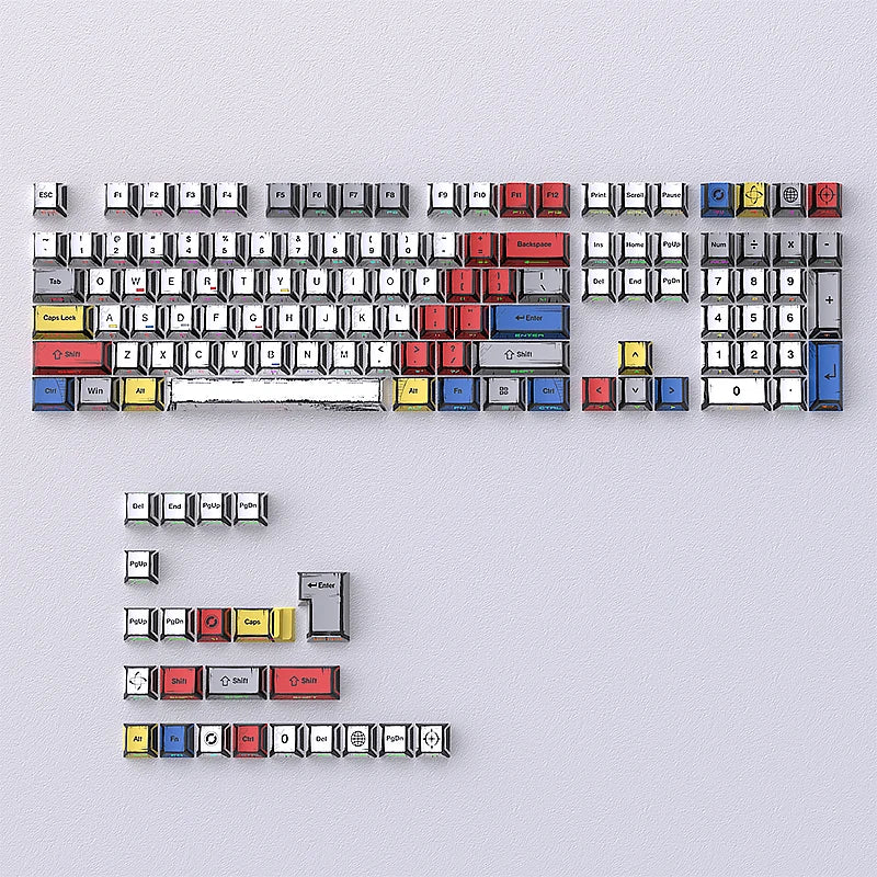 Manga Anime PBT Keycap Set – 136 Keys, Cherry Profile for Mechanical Gaming Keyboards
