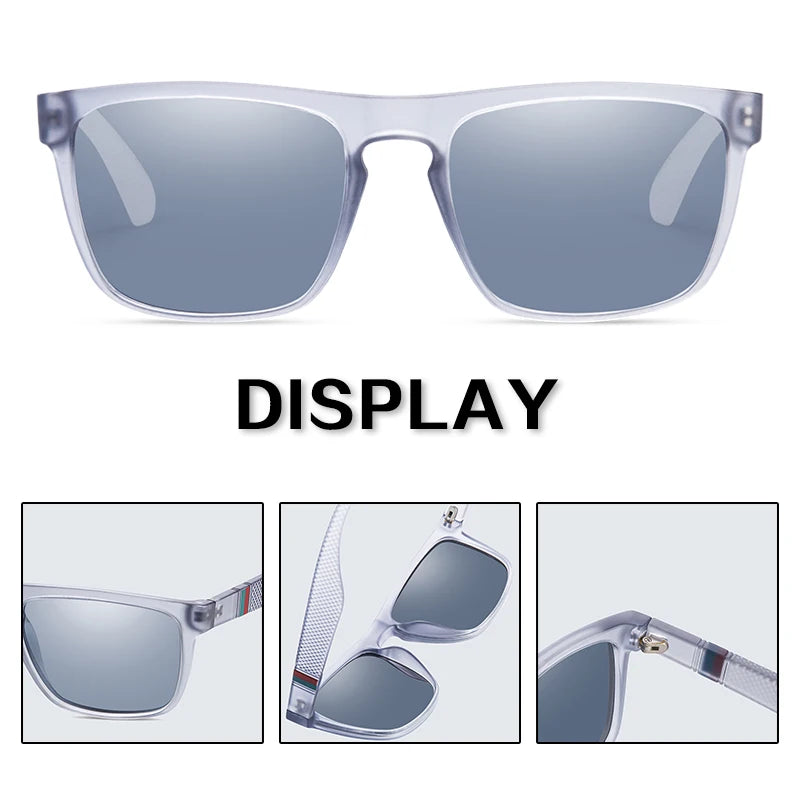 Fashion Square Vintage Polarized Sunglasses beunik
