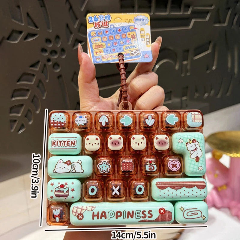 Mini Keyboard Fidget Keychain