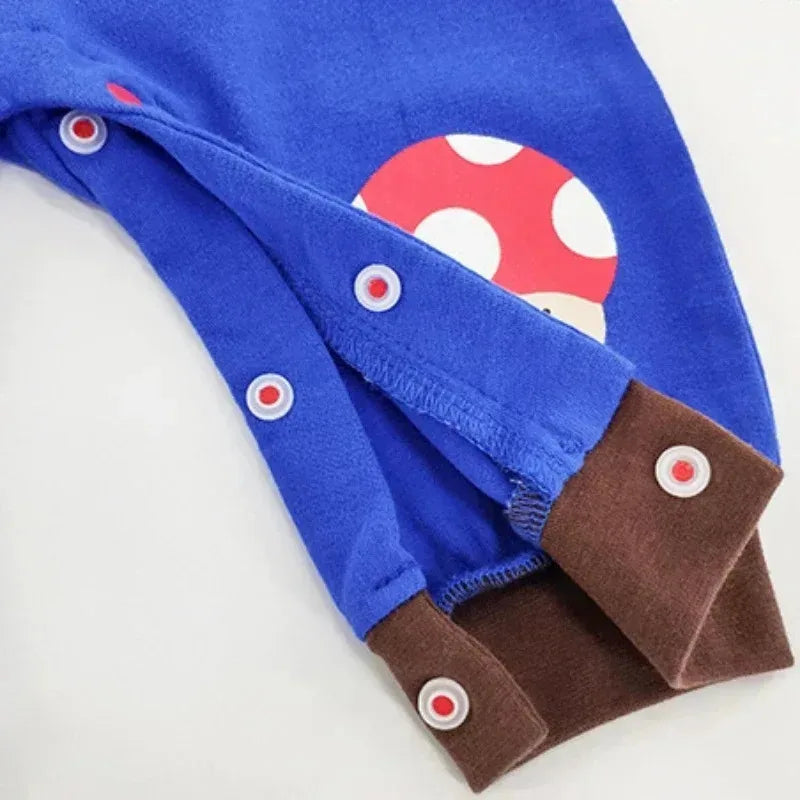 Mini Mario - Baby Romper – Cute Autumn/Winter Cosplay Jumpsuit for Newborns & Toddlers