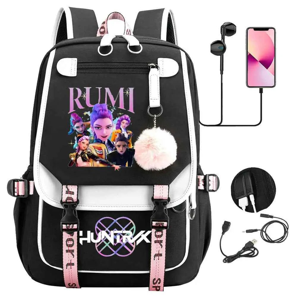 KPop Demon Hunters Inspired Backpack – Large Capacity School & Travel Bag