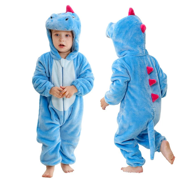 Warm & Cuddly Baby Romper – Plush Hooded Winter Jumpsuit for Toddlers & Infants | Unisex Animal Costume Onesie beunik