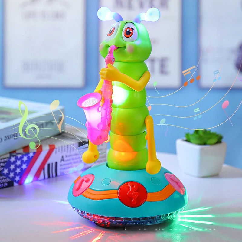 LED Light Caterpillar Saxophone Toy Wriggle Baby beunik
