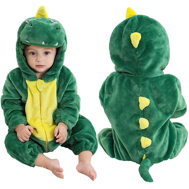 Warm & Cuddly Baby Romper – Plush Hooded Winter Jumpsuit for Toddlers & Infants | Unisex Animal Costume Onesie beunik