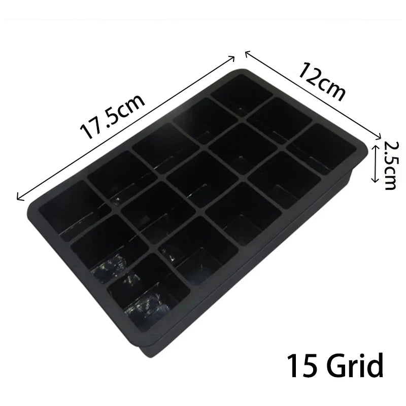 Grid Big Ice Tray Mold Box Large Food Grade Silicone beunik