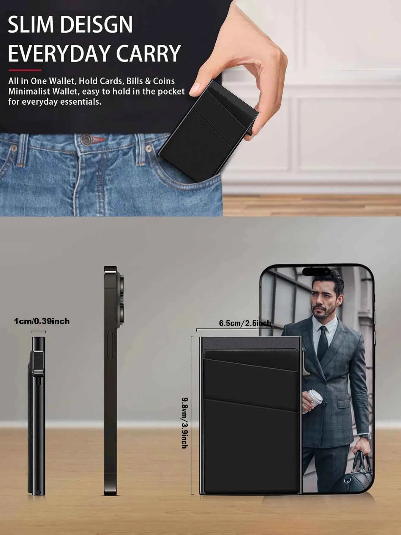 Anti-theft Travel Wallet RFID Protection Aluminum Metal Box Cardholder Case