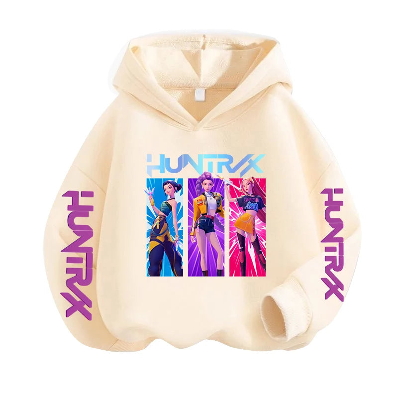 Kpop Demon Hunters Children's Sweatshirt Cute Tiger Harajuku Hoody beunik