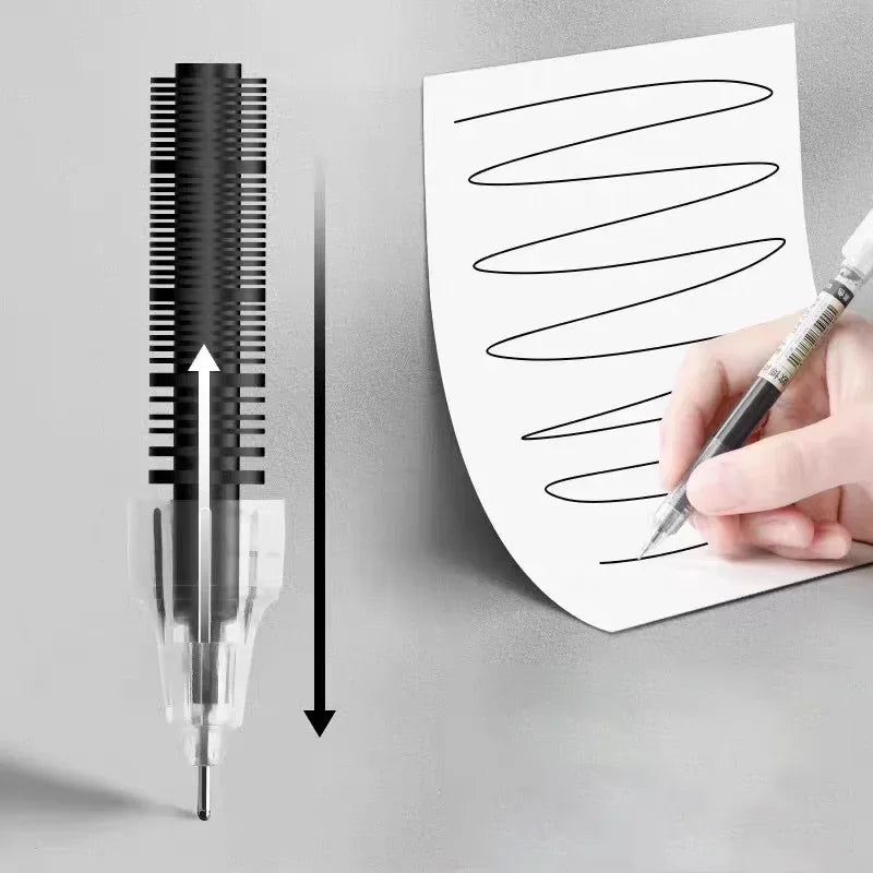 High Quality Needle Type Gel Pens Straight Liquid Ballpoint Pen (10Pcs/set) beunik