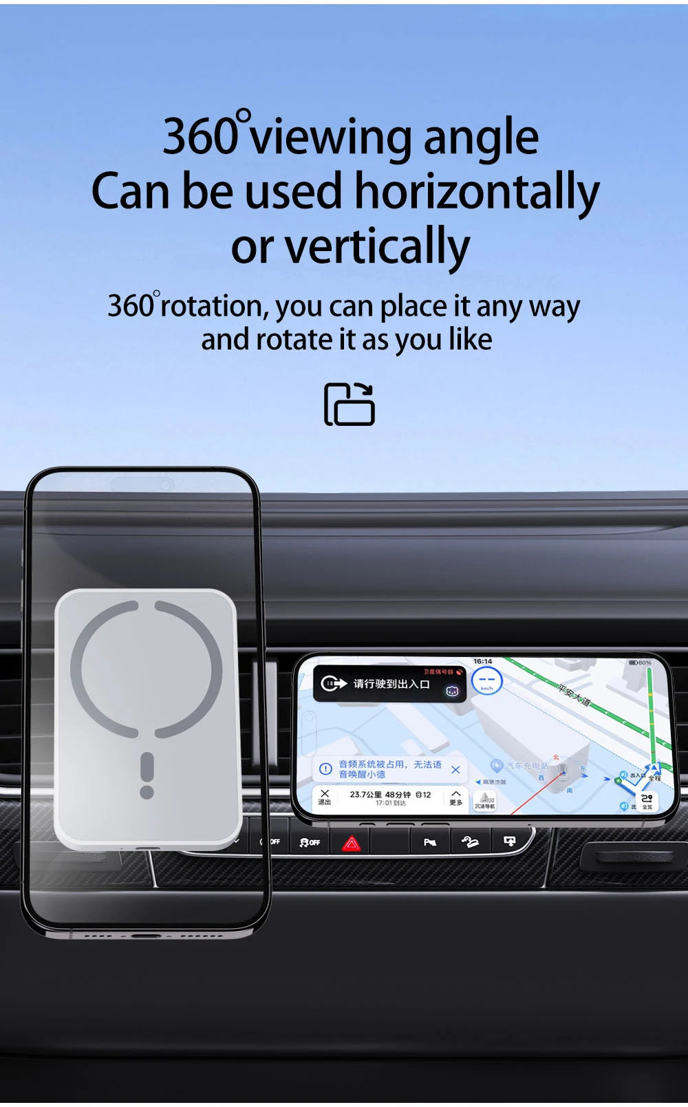 Magnetic Car Fast Charge Wireless Charger (15W) beunik