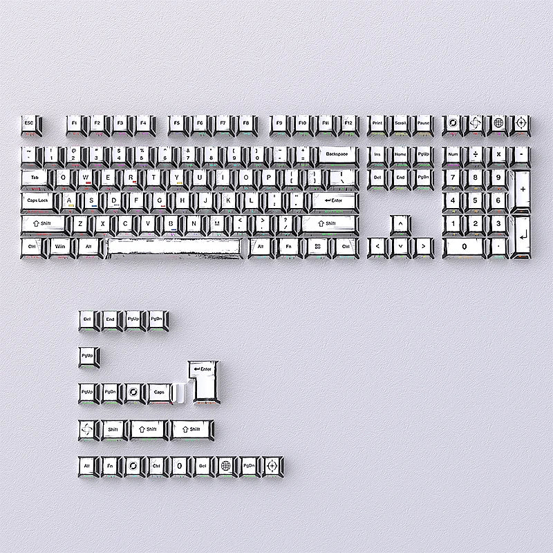 Manga Anime PBT Keycap Set – 136 Keys, Cherry Profile for Mechanical Gaming Keyboards