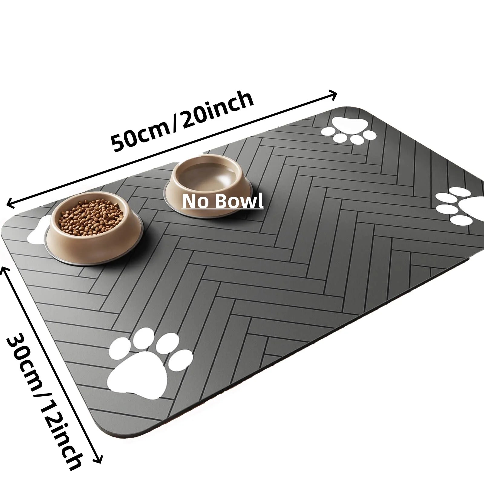 Pet Feeding Mat-Absorbent Pet Placemat for Food and Water Bowl, with Waterproof Rubber Backing beunik