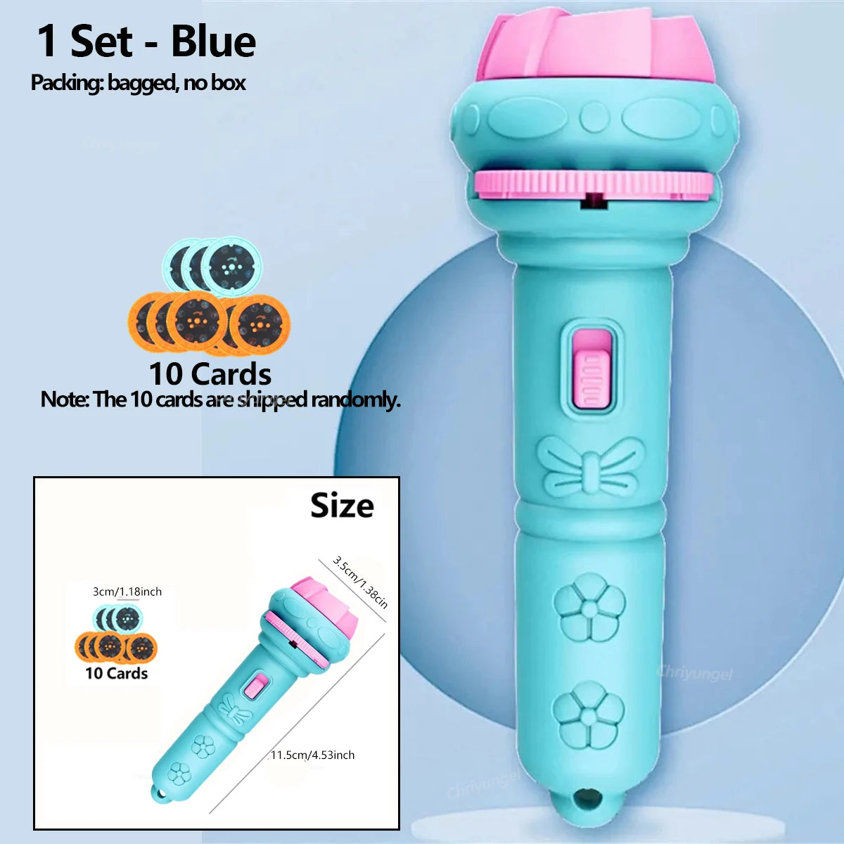 Cartoon Projection Flashlight Creative Children Flashlight Toy Projector (80 Patterns)