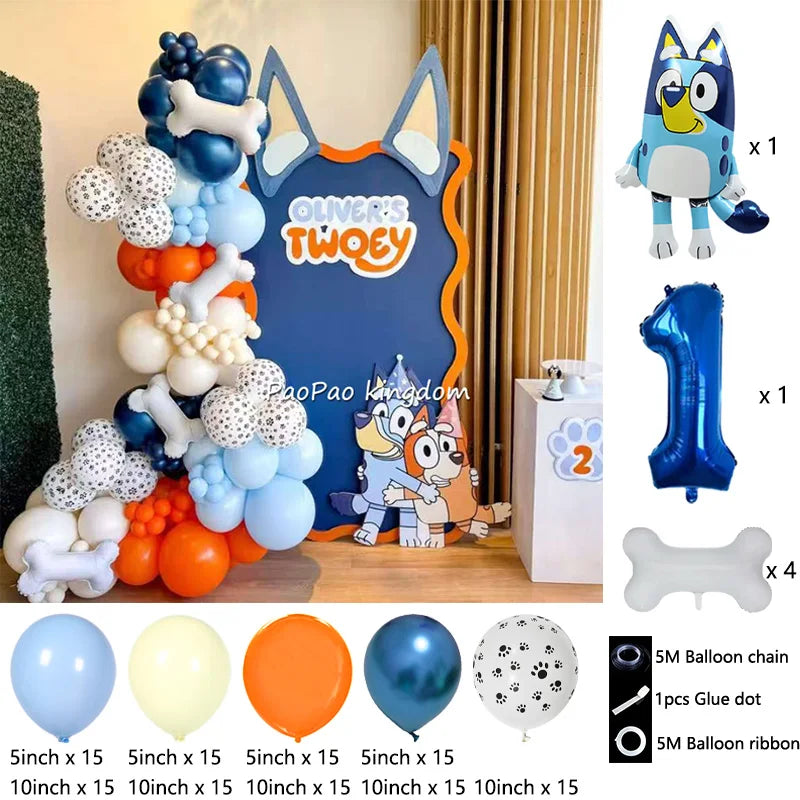 Bluey Bingo Foil Balloons Arch Garland Kit Latex Balloons