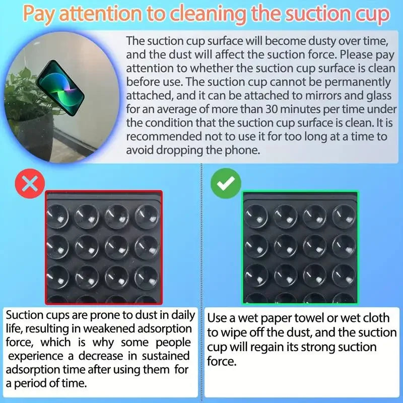 Silicone Suction Phone Holder Mat Anti-Slip Single-Sided Case Mount beunik