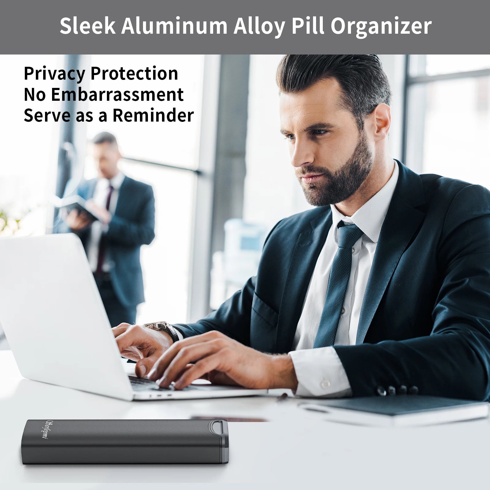 Aluminium Slide Pill Case – Compact Travel Organizer