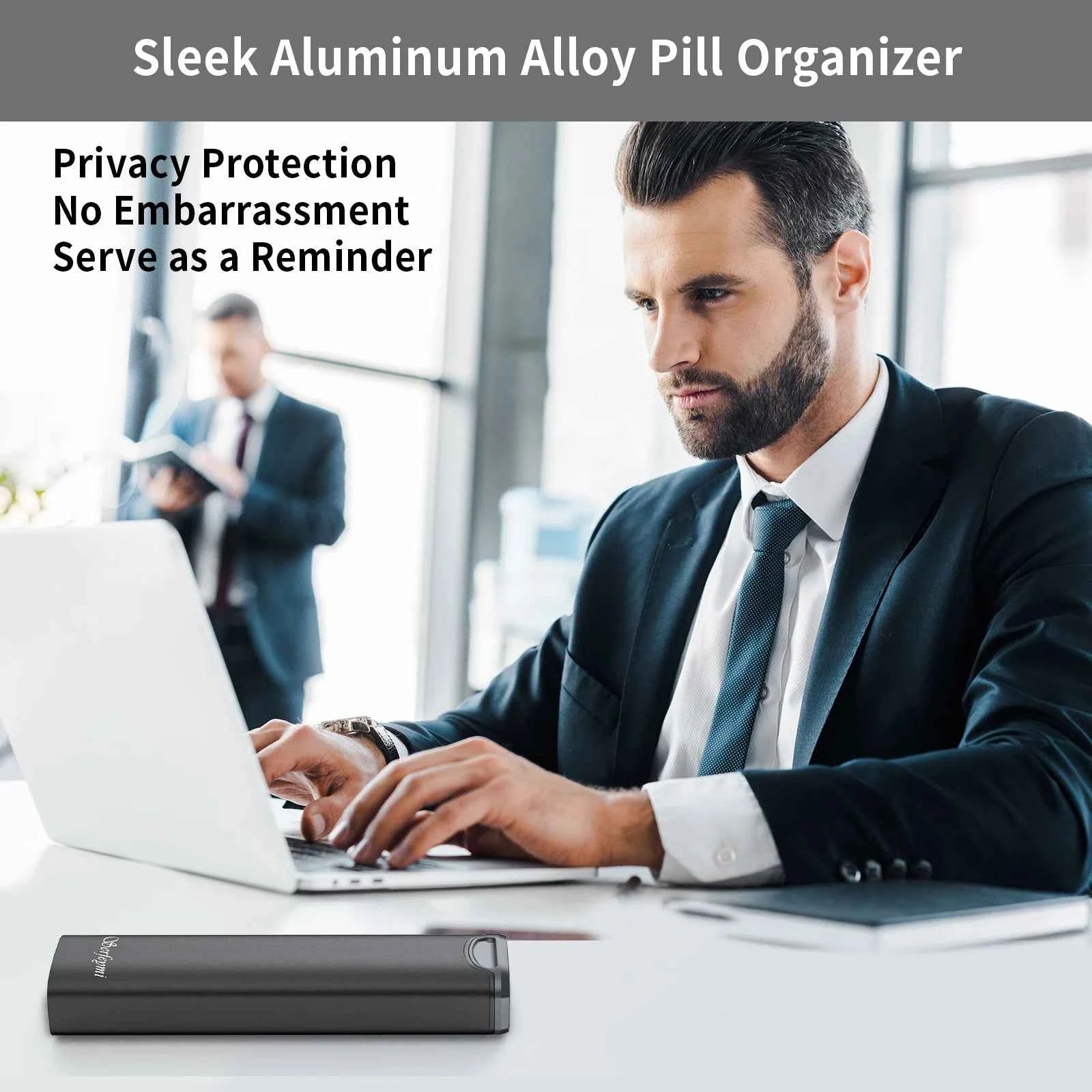 Aluminium Slide Pill Case – Compact Travel Organizer