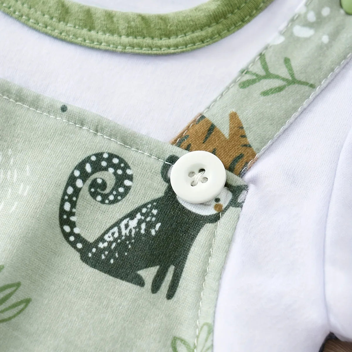 Zoo Animal Print Romper for Boy Newborn Baby beunik