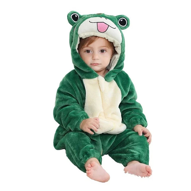 Cozy Animal Baby Onesie – Flannel Winter Romper with Hood for Newborns, Infants & Toddlers (Boys & Girls) beunik