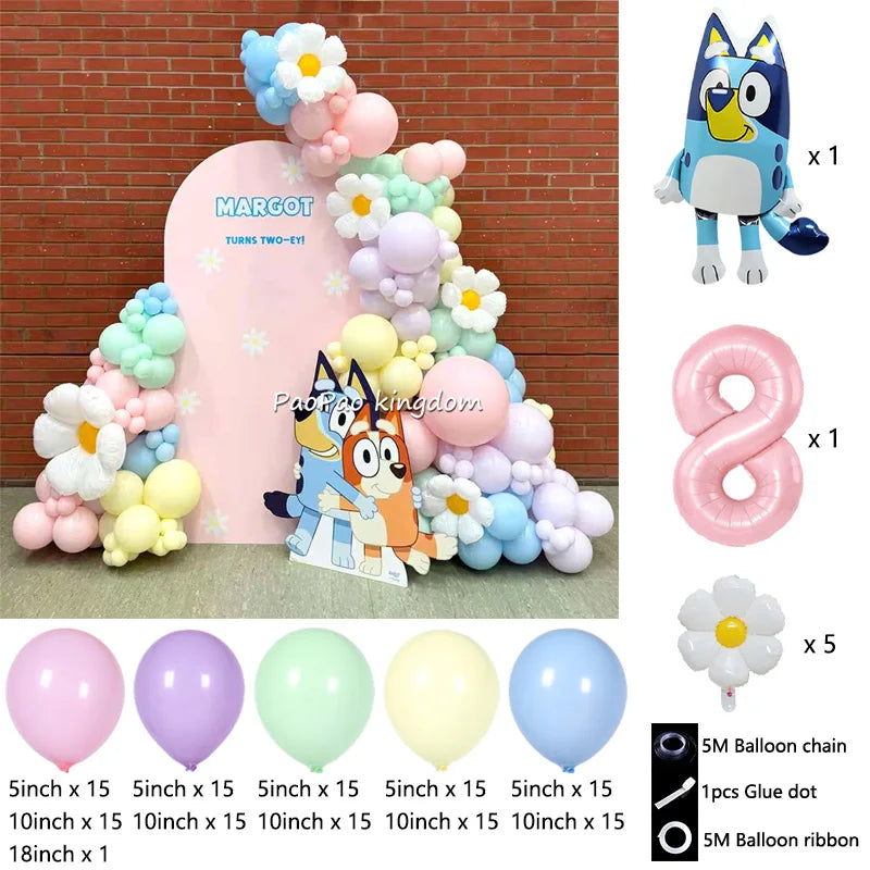 Bluey Bingo Foil Balloons Arch Garland Kit