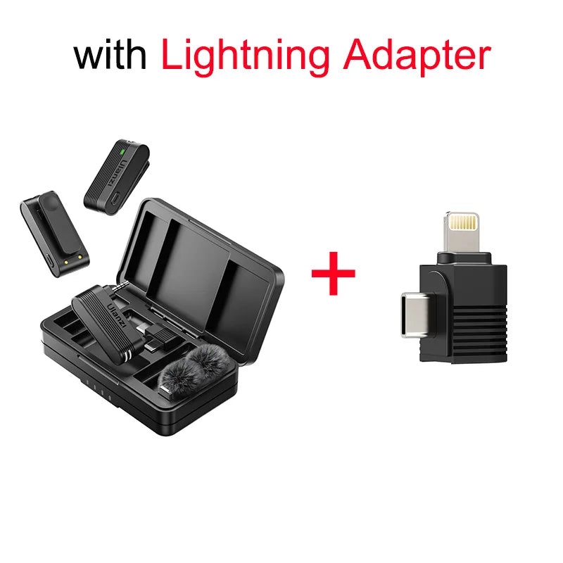 Wireless Microphone Lavalier MIC for iPhone 16 15 Prp Camera Sound Recording beunik