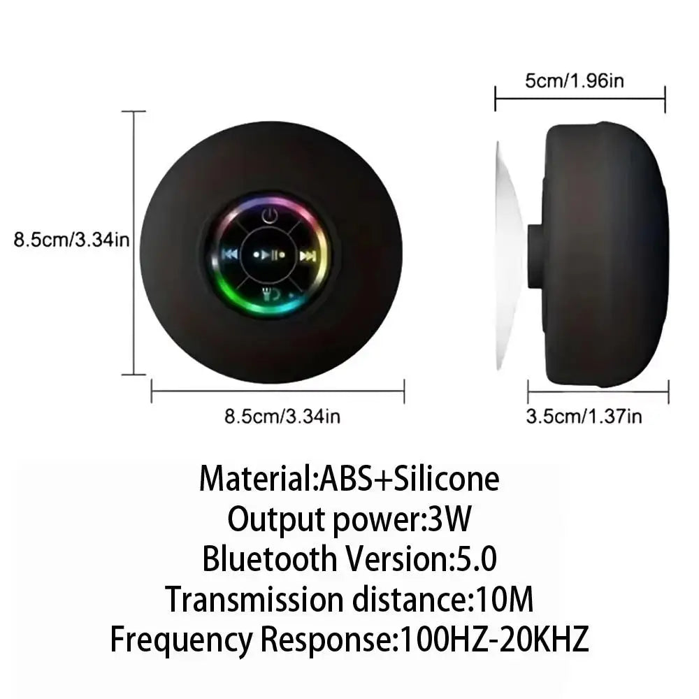 Waterproof Bluetooth Speaker with Colorful LED Lights beunik