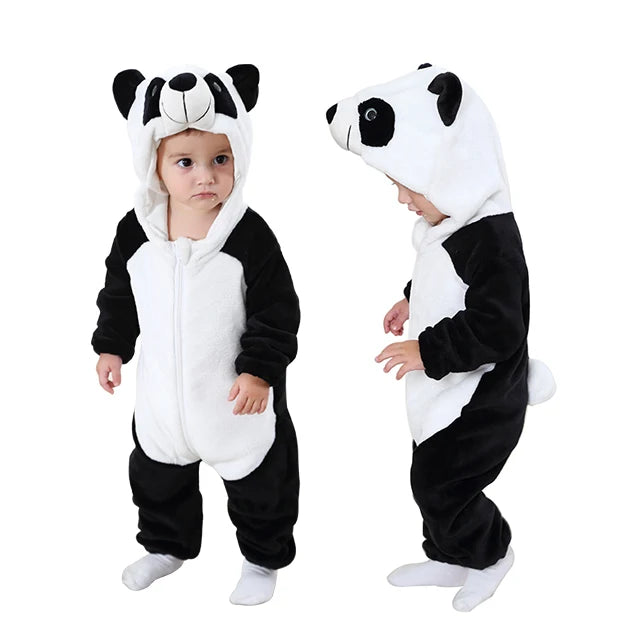 Warm & Cuddly Baby Romper – Plush Hooded Winter Jumpsuit for Toddlers & Infants | Unisex Animal Costume Onesie beunik