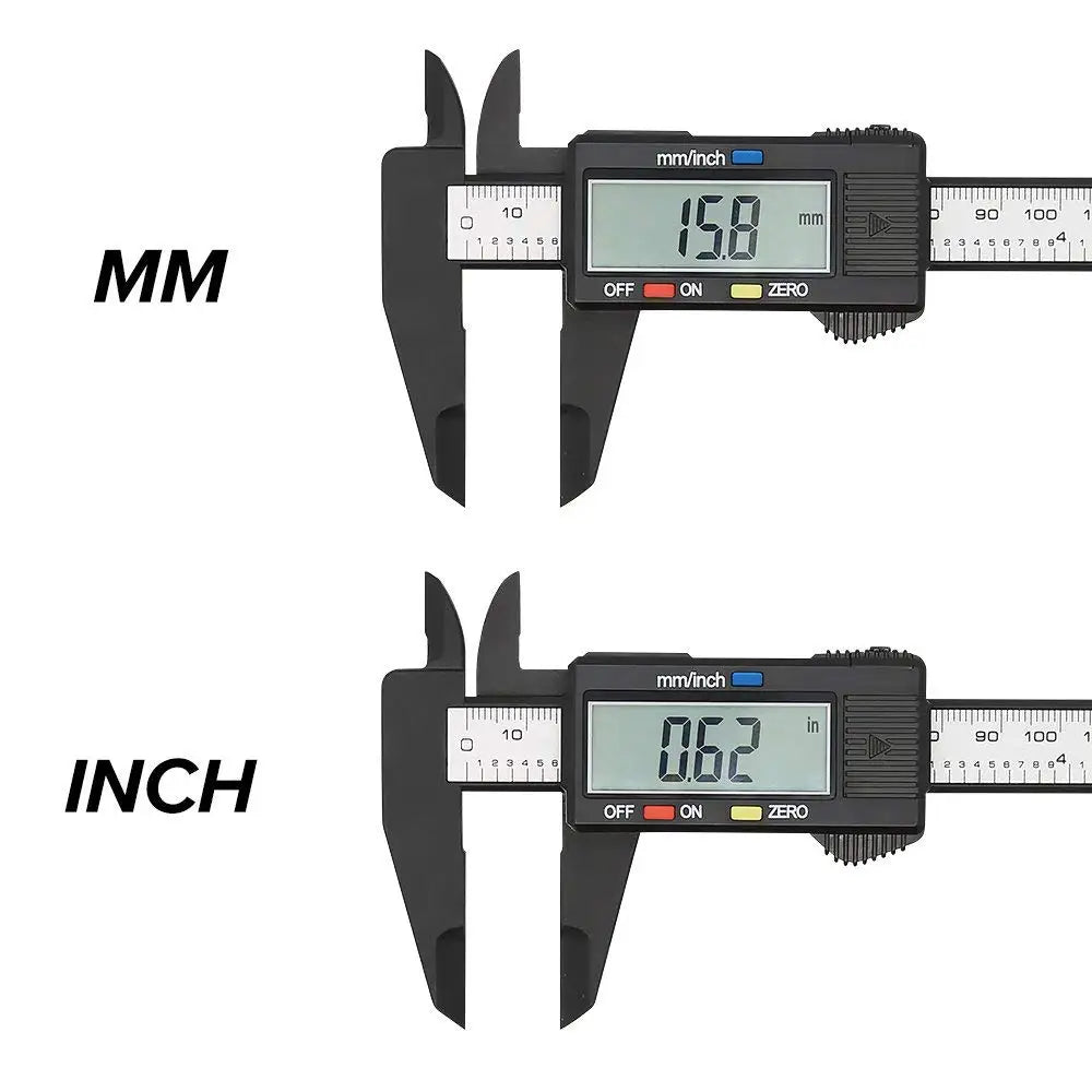Smart 150mm 100mm Electronic Digital Caliper Carbon Fiber Dial Vernier Caliper Gauge Measuring Tool Digital Ruler beunik