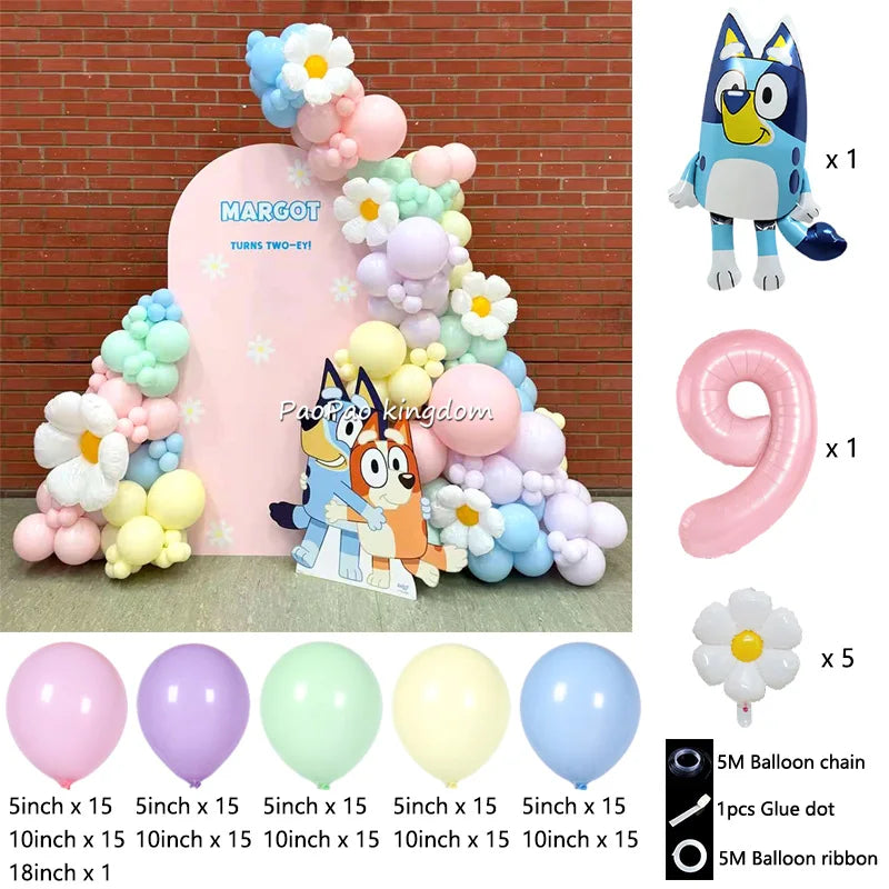 Bluey Bingo Foil Balloons Arch Garland Kit