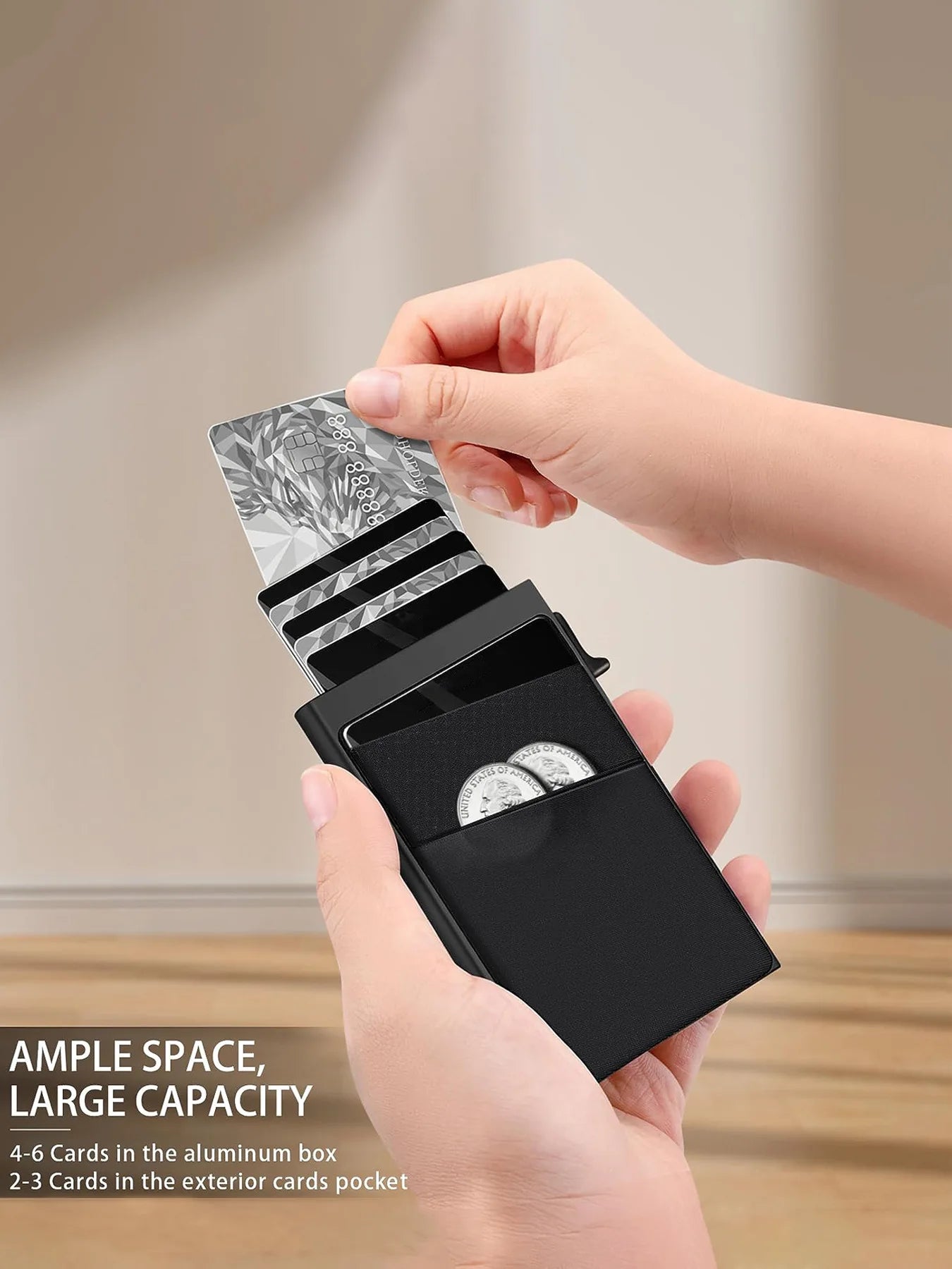 Anti-theft Travel Wallet RFID Protection Aluminum Metal Box Cardholder Case beunik