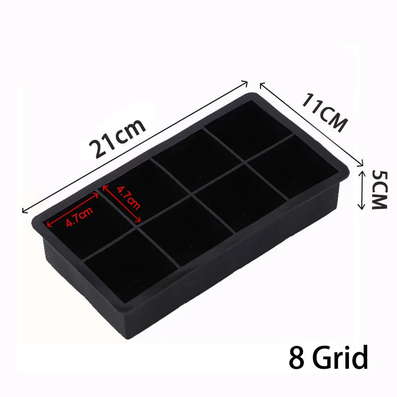 Grid Big Ice Tray Mold Box Large Food Grade Silicone beunik